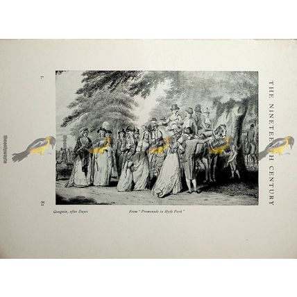 Promenade In Hyde Park, Gaugain Fashion Book Illustration (Print), 1909