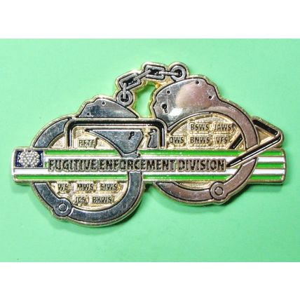NYPD Fugitive Enforcement Division. Challenge Coin. 2"X1". 59b.
