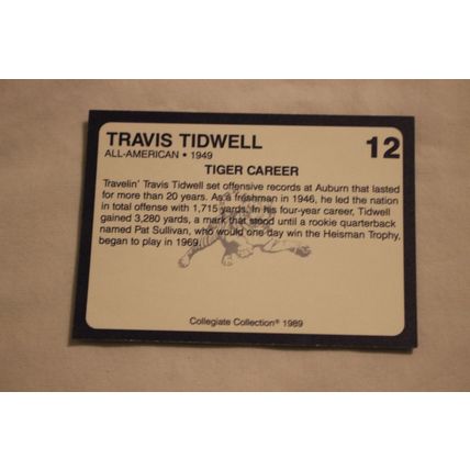 Travis Tidwell 1989 Collegiate Collection Auburn NO. 12