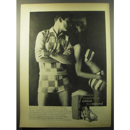 1960 Natural Cotton Council Advertisement - Puritan, Cole of California swimwear