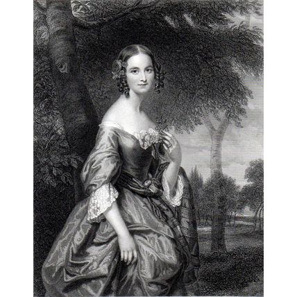 MRS BURR 1842 William Henry Mote - Benjamin Rawlinson Faulkner ANTIQUE ENGRAVING