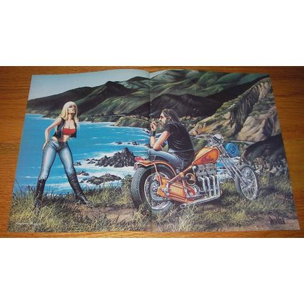 1978 David Mann Illustration - Mountains and Coast