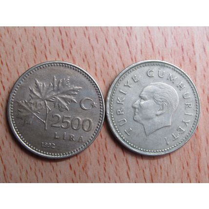 Turkey 1992 2500 Lira Coin