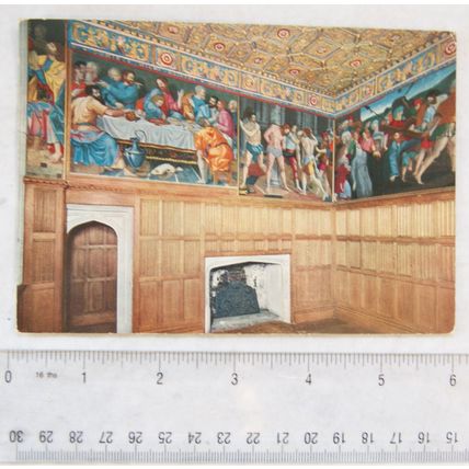 old postcard Hampton Court Palace, The Wolsey Closet