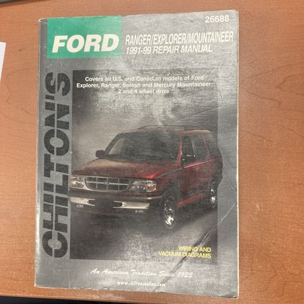CHILTON Ford Ranger / Explorer / Mountaineer 1991-99 Repair Manual 26688