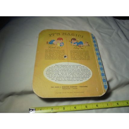 1955 Magic Talking Book: The Tale of Peter Rabbit! The Record IS the Book! $20.0