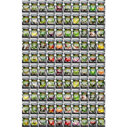 100 Seed Packets, 50 Varieties: Ultimate Seed Vault for Home Food Security & Abu
