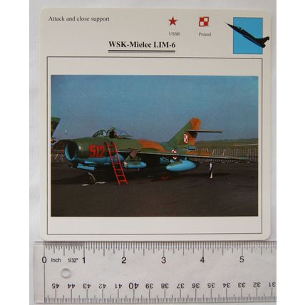 WSK Mielec LIM 6 - USSR, Poland - Attack & Close Support - Collectors Club Card