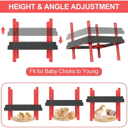 10" X 10" Chick Brooder Heating Plate with anti Stand Cone, Brooder Heater for C