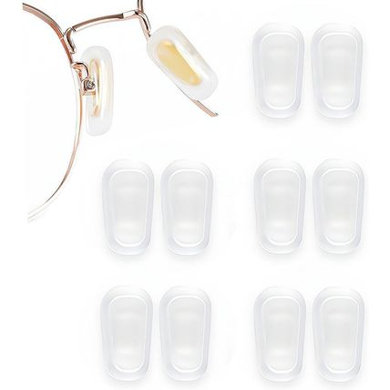 5 Pairs Slip-On Nose Pads Covers,Soft Silicone Eyeglasses Nosepads Anti-Slip Gla