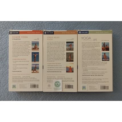 STRESS RELIEF YOGA & POWER YOGA STAMINA FOR BEGINNERS VHS VIDEO + CONDITIONING