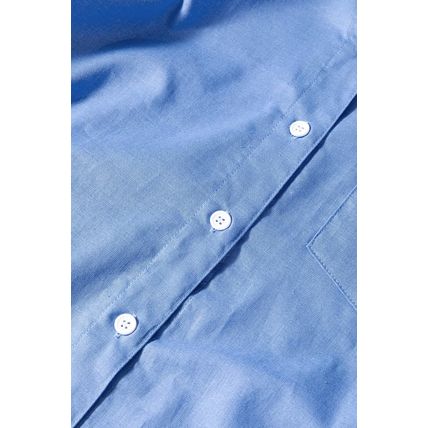 Blue Boyfriend Chest Pocket Tunic Shirt