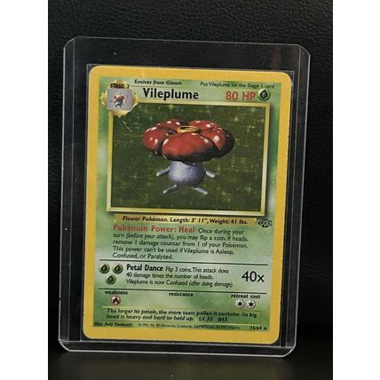 Vileplume - 15/64 - Holo Rare - Unlimited Edition Jungle Pokemon Trading Card