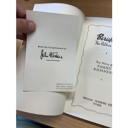 1966 BERISFORDS THE RIBBON PEOPLE STORY OF A FAMILY BUSINESS HARDBACK BOOK (P4)
