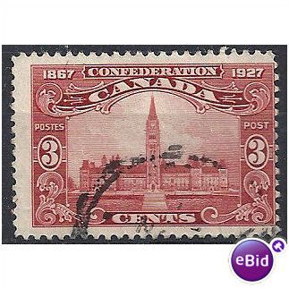 Canada 1927 SG268 3c Carmine Fine Used. .