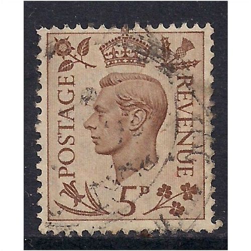 GB 1938 KGV1 5d Brown used stamp SG 469.(G391 )