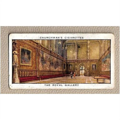 1931 CHURCHMAN HOUSES OF PARLIAMENT & Their Story card 9 Royal Gallery