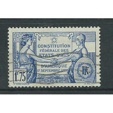 france stamps timbres francaise sg589 u.s. constitution used