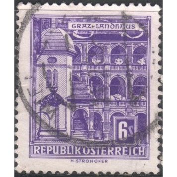 Austria 1960 - 6s violet - Graz Town Hall - used