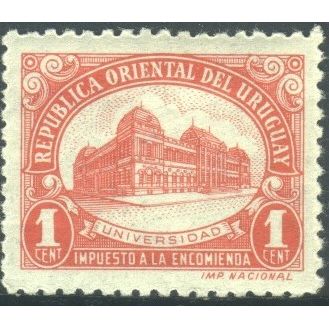 Uruguay 1945 - SG P999 - 1c red - (parcel post) University - MH