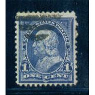Used 264 1c Benjamin Franklin Just Clears M02727