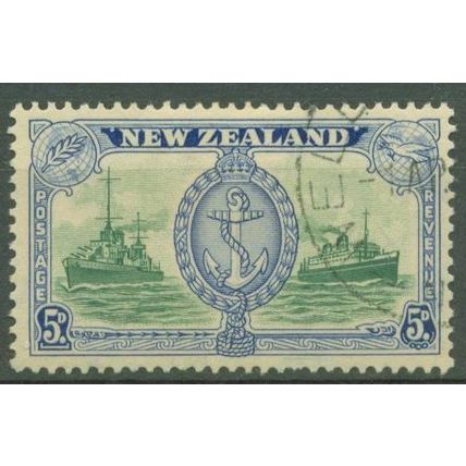 NEW ZEALAND - 1946 Peace Issue - 5d green and ultramarine - FU