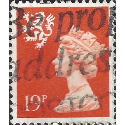 SCOTLAND, Queen Elizabeth II, Machin, red 1988, 19p, #4