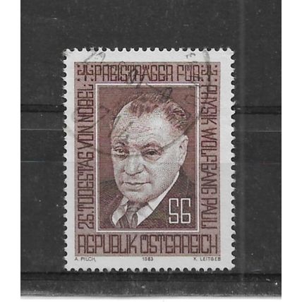 Austria.25th Death Anniversary of Wolfgang Pauli stamp.Fine Used.Aug22