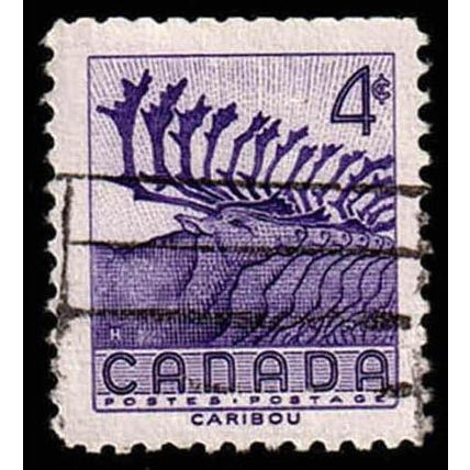 Canada 1955 Wildlife Caribou 4c Used Stamp