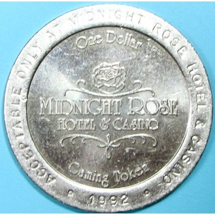 Midnight Rose. $1 Casino Token. Cripple Creek, CO. U80.