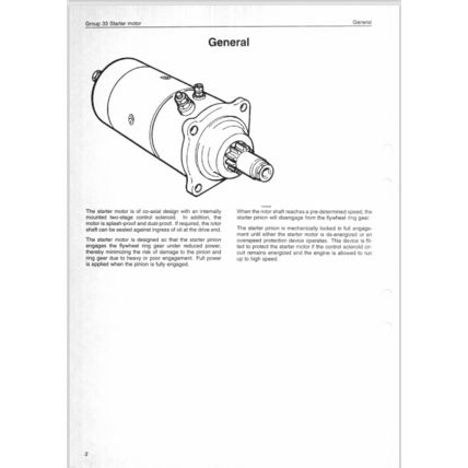 Volvo Trucks Starter Motor Service Manual FL10 1993 TSP23204/1 PDF