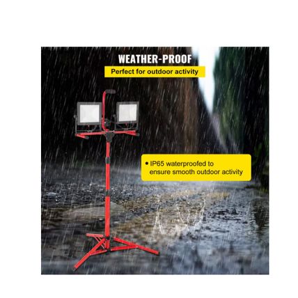 VEVOR Work Light Waterproofed 10000 Lumen Dual-head LED Jobsite Lighting