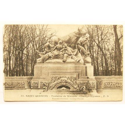 1920 Postcard Saint Quentin - Fontaine de Wasson