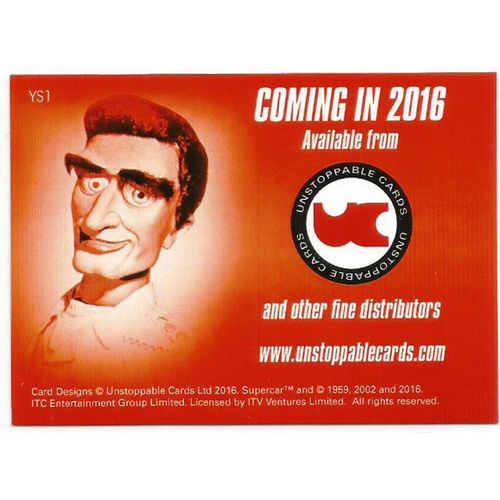 Supercar Promo Trading Card YS1 from Unstoppable Cards