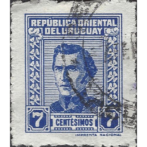 URUGUAY, General José Artigas, blue 1948, 7c