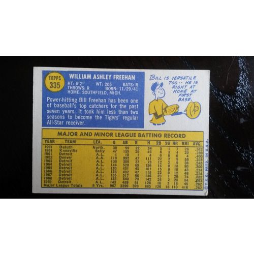 1970 Topps Card # 335 Bill Freehan Good (2) Detroit Tigers
