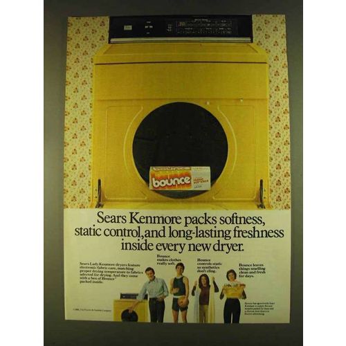 1980 Bounce Fabric Softener Ad - Sears Kenmore Packs