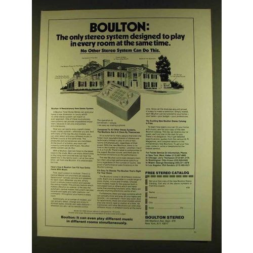 1980 Boulton Total Home Stereo Ad - Play in Every Room