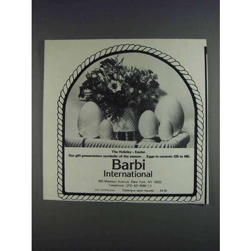 1980 Barbi International Ceramic Eggs Ad - Easter