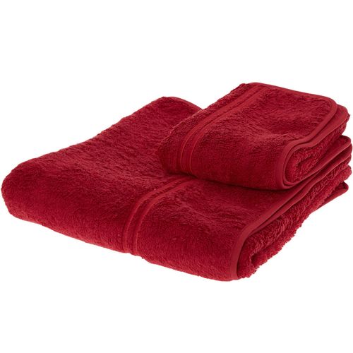 PRATESI ORANGE Two Piece Red Towels Set - NEW (RARE & COLLECTABLE)