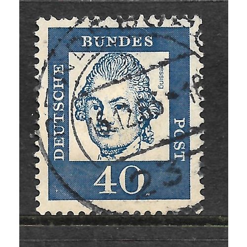 GERMANY 1961 SG B202 40pf BLUE LESSING FAMOUS GERMANS FINE USED#2