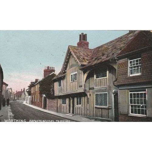 Worthing, Beckets Houses Tarring Sussex Postcard (SX77228)