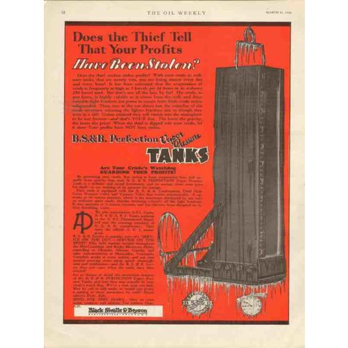 BLACK SIVALLS BRYSON INC 1930 thief tell profits stolen vintage ad