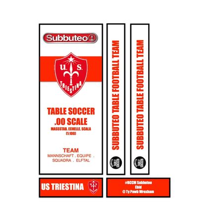 Tabletop Football Subbuteo Box Label US Triestina (ITA) away 2019