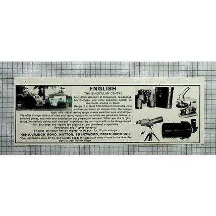 (C366) The Binocular Centre Rayleigh Road Hutton Brentwood Essex - 1979 Clip