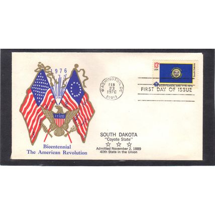 FDC Boerger Cachets 1672 13c South Dakota (Cachet-U/A) CV00727