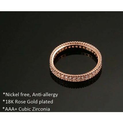 Iris Wedding Band 18K Rose Gold AAA CZ Eternity