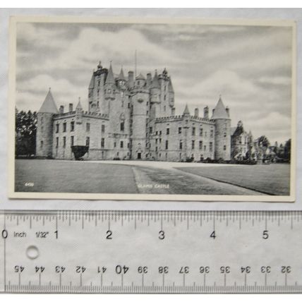 vintage postcard Glamis Castle, Angus