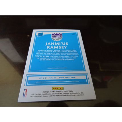 2020-21 Donruss Basketball Card # 247 Jahmi'us Ramsey Mint (9) Kings (SB)