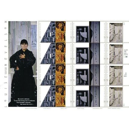 Louise Nevelson Pane Twenty 33 Cent Postage Stamps Scott 3379-83